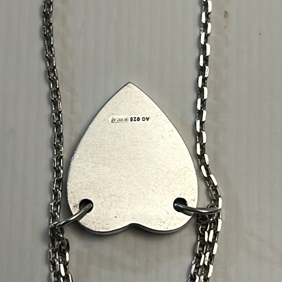 Gucci 925 Silver heart necklace with box and dustbag - Picture 4 of 15